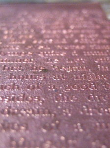 text etching on copper